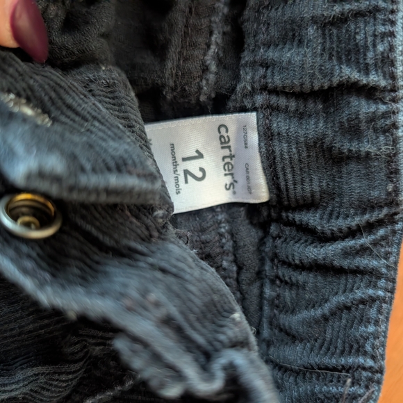 Kids Corduroy Pants Set - Black and Gray - Picture 4 of 8